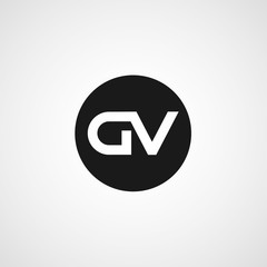 Initial Letter DV Logo Template Design