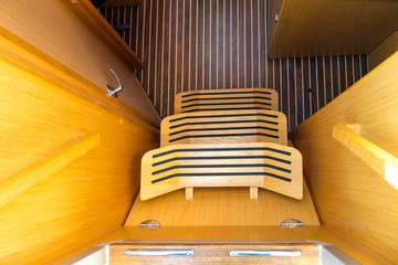 Interior of a sailing yacht