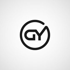 Initial Letter DY Logo Template Design