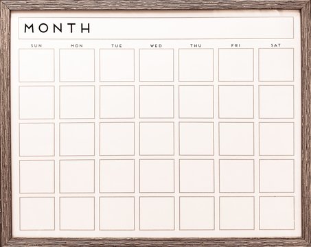 blank calendar 