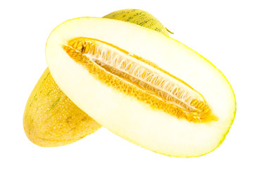 Half-cut ripe juicy melon