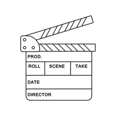Obraz premium Movie clap board icon