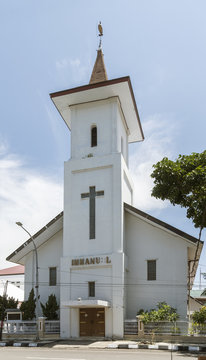 Indonesien, Makassar;   " GPIB Immanuel Makassar " . Die &auml;lteste christliche, protestantische Kirche von Makassar.