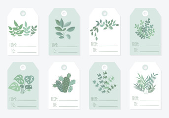 Vector collection of tags with cute Vector collection of cute line drawn objects in pastel colors