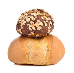 breads isolated on a white background.