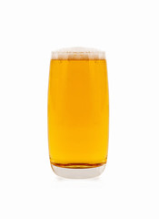 glass of beer isolated on white background.