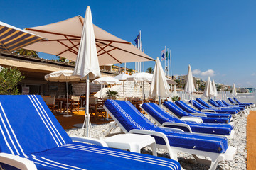 French Riviera beach relaxation
