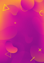 Colorful abstract liquid and fluid poster and cover design. Minimal geometric pattern gradients backgrounds. Soft abstract wave.