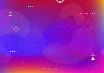 Modern abstract colorful geometric background. Shapes with trendy gradients composition for your design.