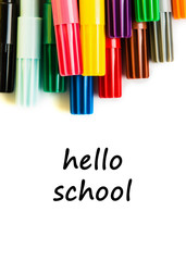 Colorful marker pen on isolated background.