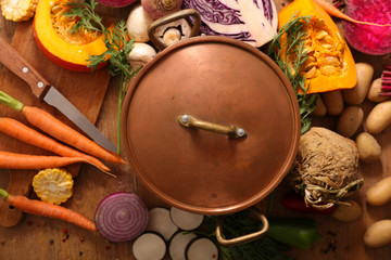 preparation of vegetable soup