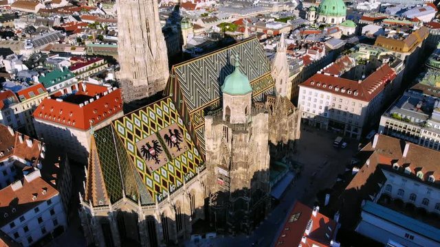 Aerial of Vienna St. Stephen's Cathedral 1