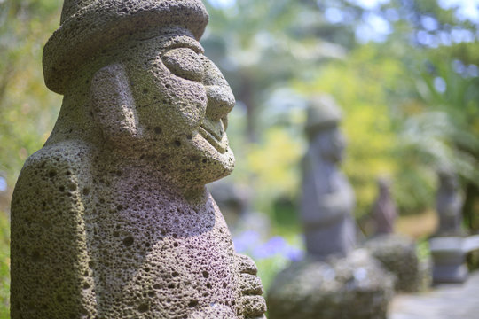 Traditional sculpture on the Jeju Island in South Korea