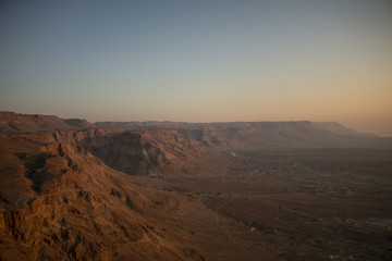 Fototapeta na wymiar sunrise in masada