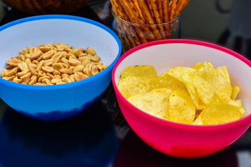 Concept of unhealthy snack food.