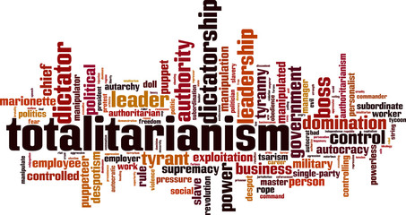 Totalitarianism word cloud