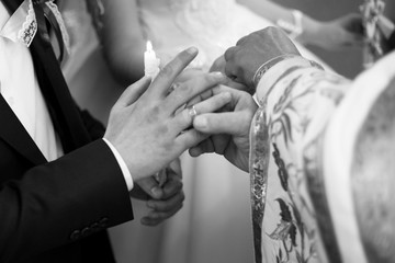 Obraz premium hands, wedding, business, hand, bride, people, love, groom, handshake, marriage, businessman, team, woman, couple, success, white, two, agreement, teamwork, ring, meeting, ceremony, partnership, toget