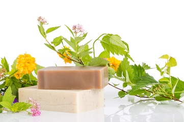 Beautiful Natural handmade soap with herbs.