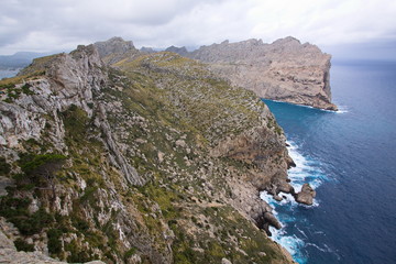 View of Cap Formentor from Mirador Es Colomer on Mallorca
