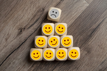 Emoticons Smileys Glücklich und Traurig