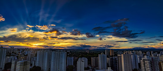 Fototapeta premium City Sao Jose dos Campos, SP / Brazil, at sunset panorama photo