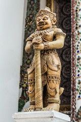Demon guardian in Wat Phra Kaew (Wat Phra Sri Rattana Satsadaram) in Bangkok, Thailand