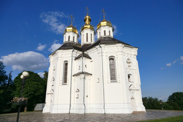 Fototapeta na wymiar Church of St. Catherine in Chernigov, Ukraine. Monument of architecture of national importance. A vivid example of Cossack baroque.