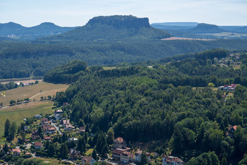 View to the Elbsandstone Mountains