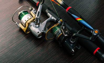 fishing rod with a coil