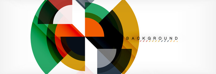 Obraz premium Wektorowy kółkowy geometryczny abstrakcjonistyczny tło