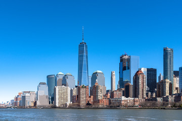 Obraz premium Blick auf New York City mit dem One World Trade Center 