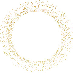 Gold glitter circle frame 