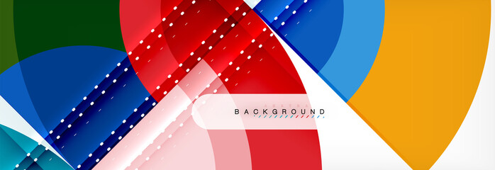 Vector circular geometric abstract background