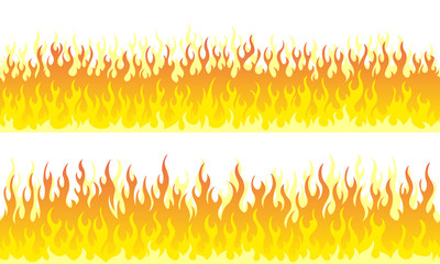 Fire flame frame borders