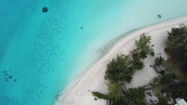Taha and Bora Bora aerial view panorama landscape French Polynesia Tahiti