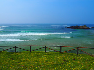 View of the beach in Tapia de Casariego - Asturias, Spain