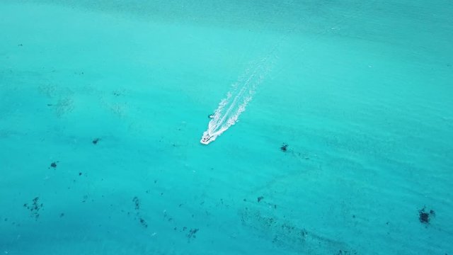 Taha and Bora Bora aerial view panorama landscape French Polynesia Tahiti