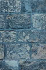 Old brick wall, background of bricks, cement masonry, blank for designer, pattern in vintage style