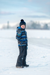 Fototapeta na wymiar winter portrait of a boy