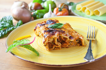 Cannelloni mit Mangold Ricotta Fülle