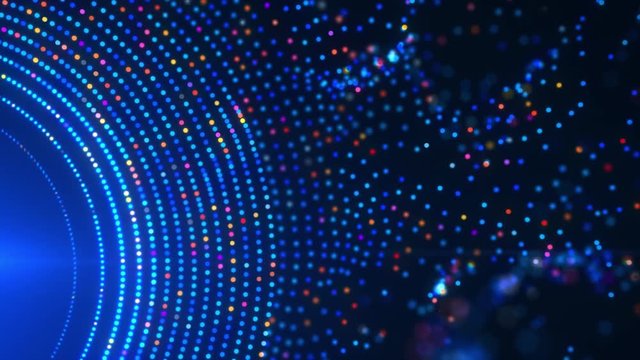 Futuristic Data Stream Visualization Concept Loop