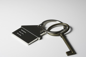 House key chain and bronze key