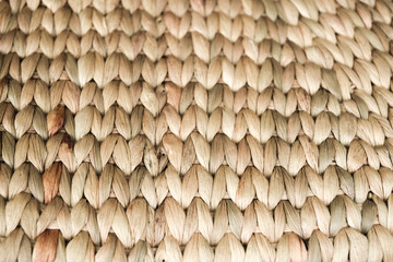 Woven mat texture made from Dry Water hyacinth