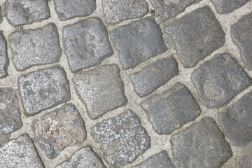 Texture and background of the sidewalk on the Old Market Square of Rouen.