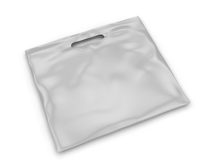 Naklejka premium Blank Patch Handle Carrier plastic bag for mock up design. 