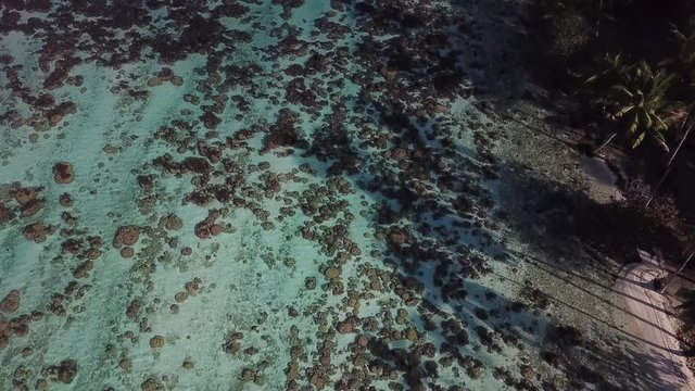 Taha and Bora Bora aerial view panorama landscape French Polynesia