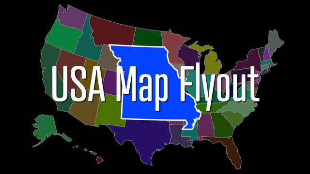 USA Map State Infographic