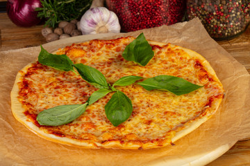 Delicious caprese pizza