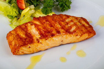 Tasty grilled salmon