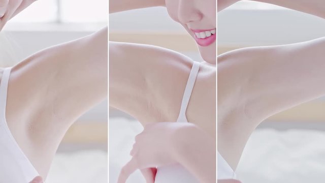 woman with clean underarm